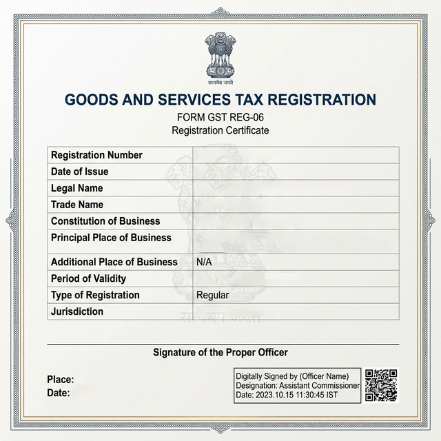 GST CERTIFICATE